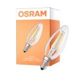 Osram Classic LED E14 Kerte Filament Klar 5.5W 806lm - 827 Ekstra Varm Hvid | Dæmpbar - Erstatter 60W