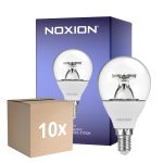 Fordelspakke 10x Noxion LED E14 Kugle 5W 470lm - 922 - 927 Dim to Warm| Bedste Farvegengivelse - Dæmpbar - Erstatter 40W