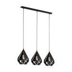 Eglo Pendel Lampe Carlton 5 Stål Sort | IP20 - Egnet til 3x E27 